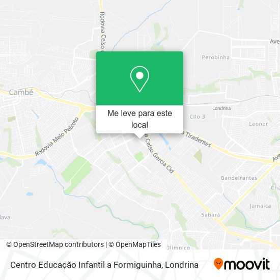 Centro Educação Infantil a Formiguinha mapa