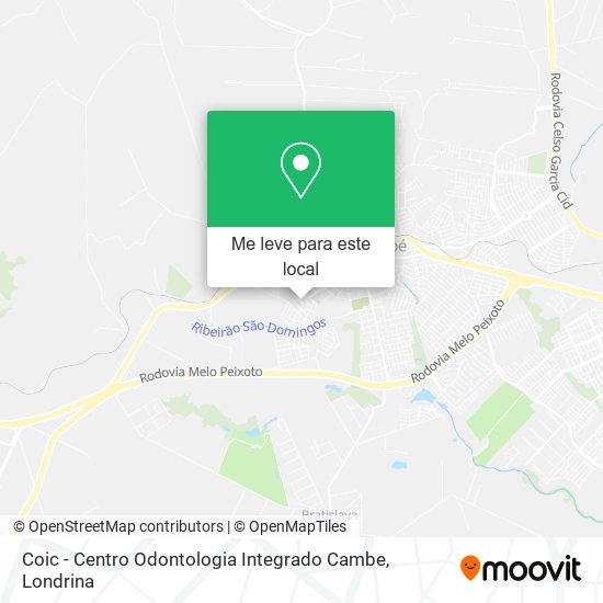 Coic - Centro Odontologia Integrado Cambe mapa