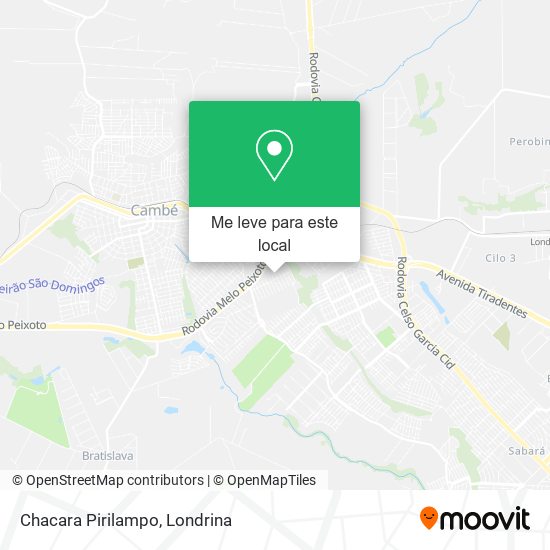 Chacara Pirilampo mapa