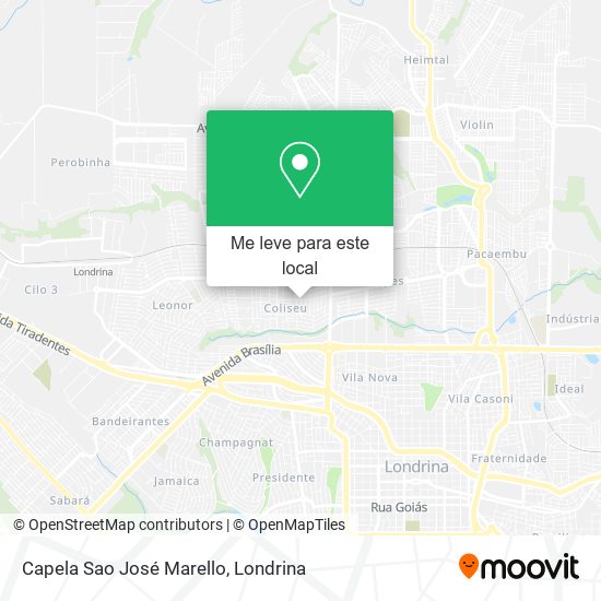 Capela Sao José Marello mapa