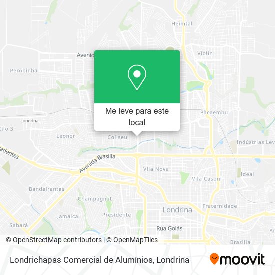 Londrichapas Comercial de Alumínios mapa