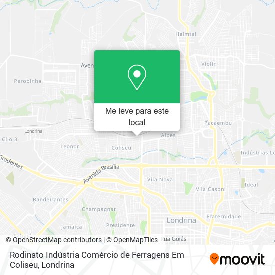 Rodinato Indústria Comércio de Ferragens Em Coliseu mapa