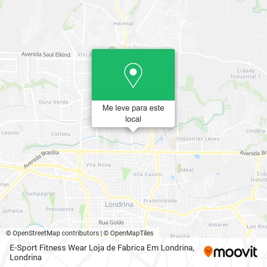 E-Sport Fitness Wear Loja de Fabrica Em Londrina mapa