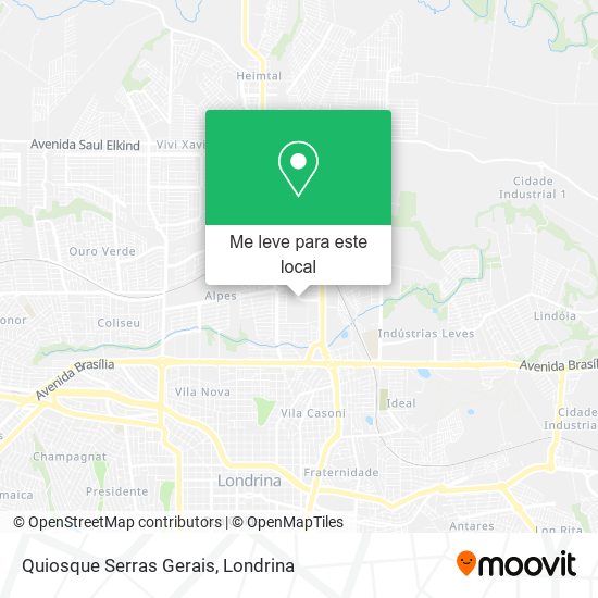 Quiosque Serras Gerais mapa