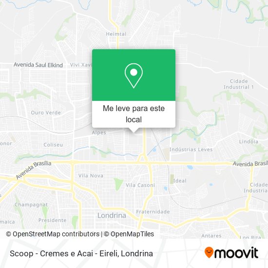 Scoop - Cremes e Acai - Eireli mapa