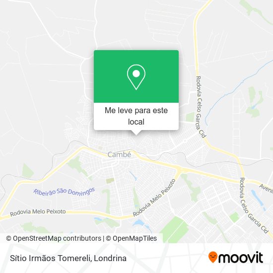 Sítio Irmãos Tomereli mapa