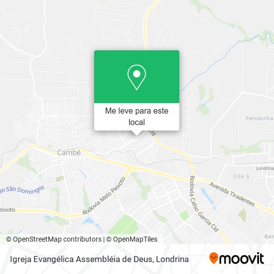 Igreja Evangélica Assembléia de Deus mapa