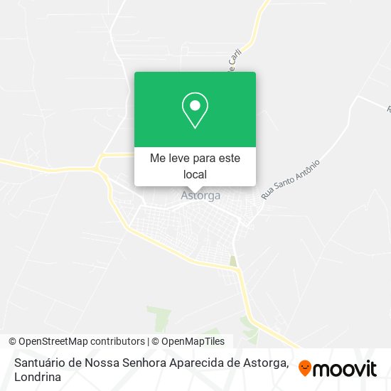 Santuário de Nossa Senhora Aparecida de Astorga mapa