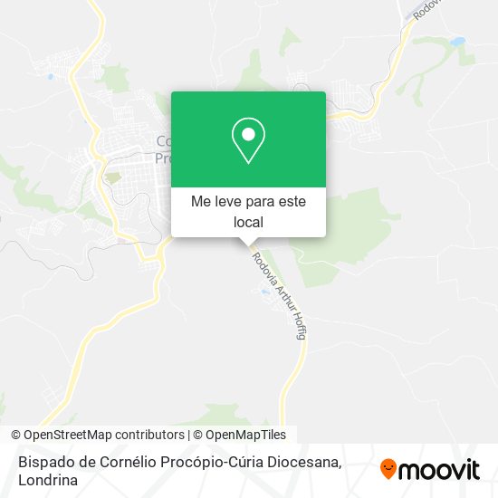 Bispado de Cornélio Procópio-Cúria Diocesana mapa
