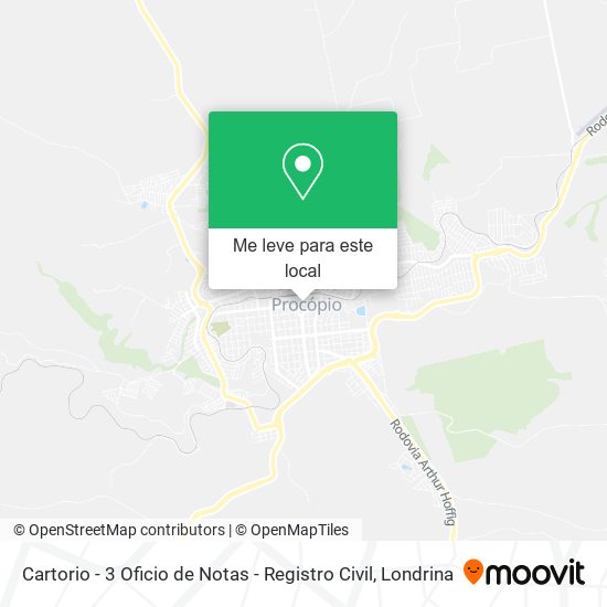 Cartorio - 3 Oficio de Notas - Registro Civil mapa