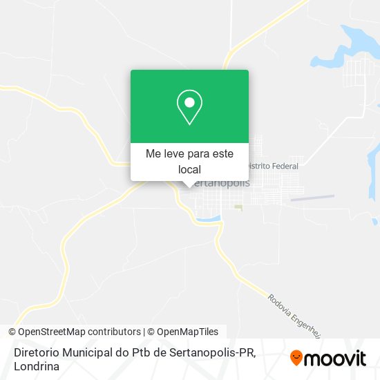 Diretorio Municipal do Ptb de Sertanopolis-PR mapa