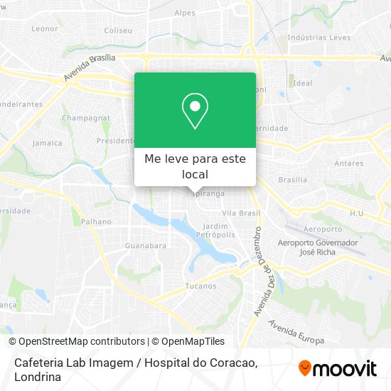 Cafeteria Lab Imagem / Hospital do Coracao mapa