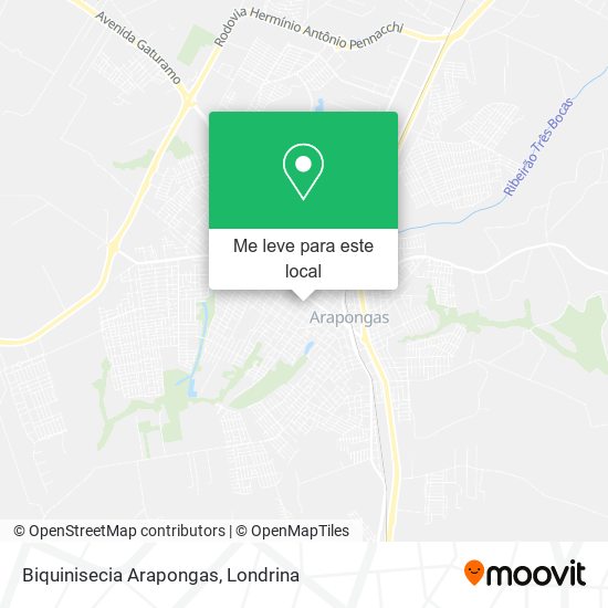 Biquinisecia Arapongas mapa