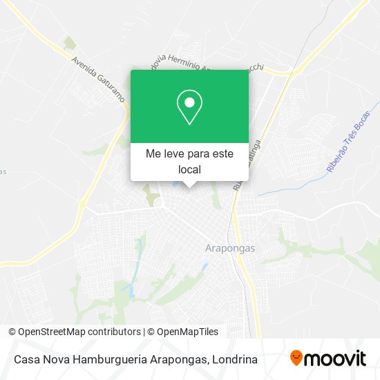 Casa Nova Hamburgueria Arapongas mapa