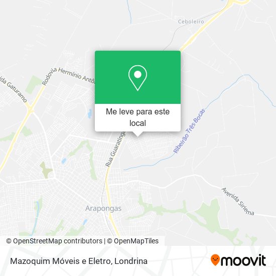 Mazoquim Móveis e Eletro mapa