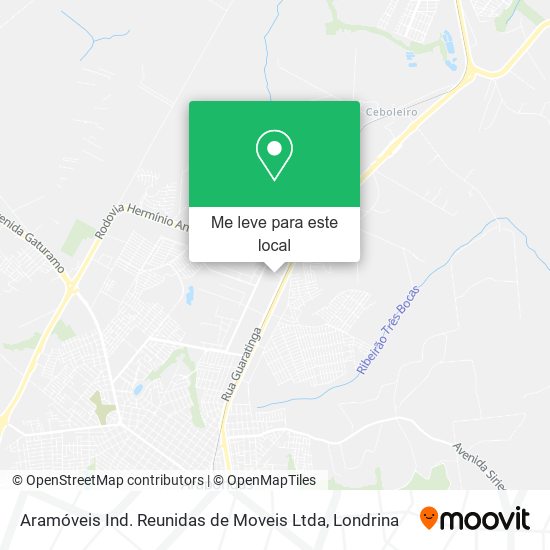 Aramóveis Ind. Reunidas de Moveis Ltda mapa