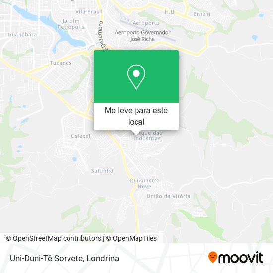 Uni-Duni-Tê Sorvete mapa