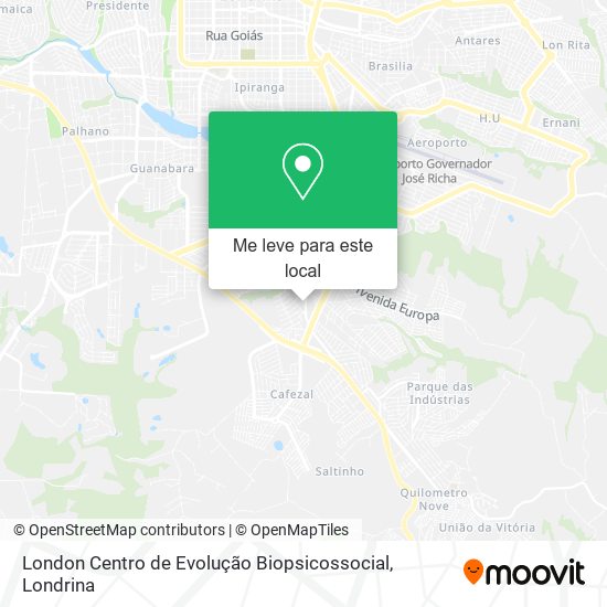 London Centro de Evolução Biopsicossocial mapa