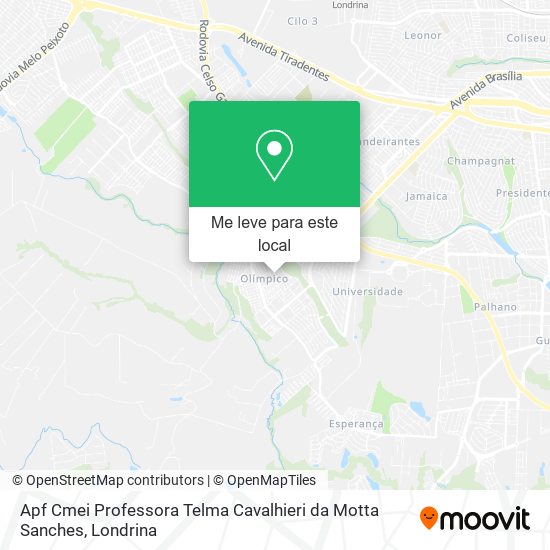 Apf Cmei Professora Telma Cavalhieri da Motta Sanches mapa
