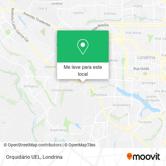 Orquidário UEL mapa