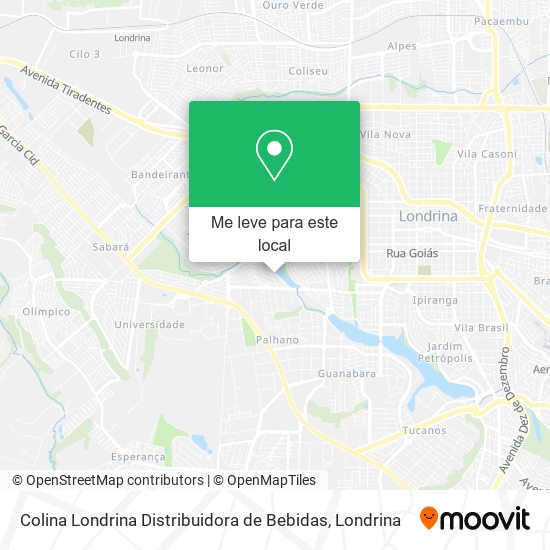 Colina Londrina Distribuidora de Bebidas mapa