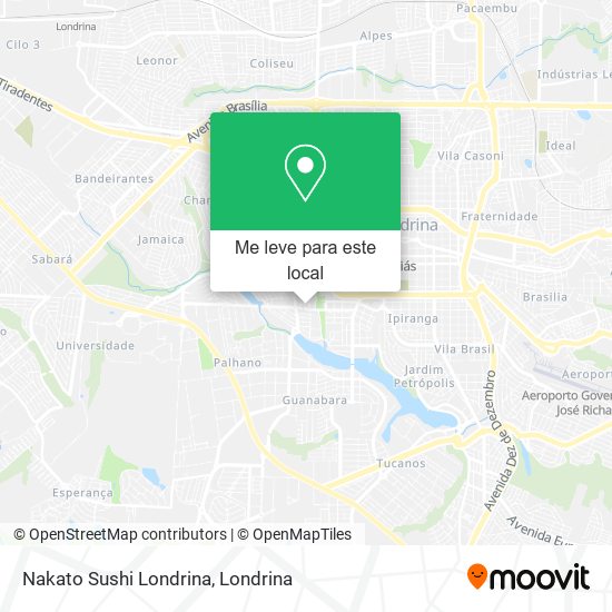 Nakato Sushi Londrina mapa