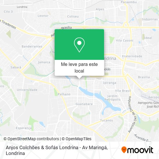 Anjos Colchões & Sofás Londrina - Av Maringá mapa