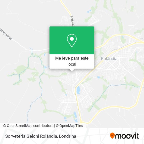 Sorveteria Geloni Rolândia mapa