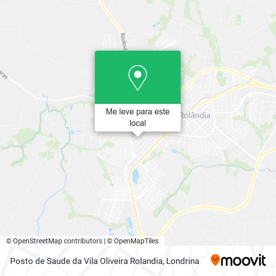 Posto de Saude da Vila Oliveira Rolandia mapa