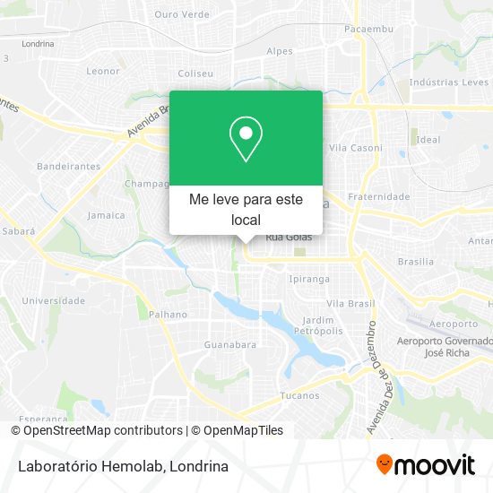 Laboratório Hemolab mapa