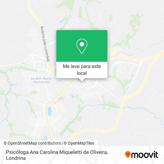 Psicóloga Ana Carolina Miqueletti de Oliveira mapa
