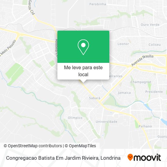 Congregacao Batista Em Jardim Rivieira mapa