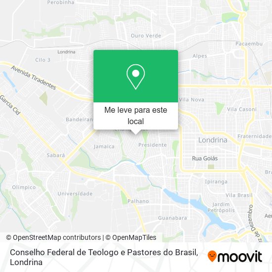 Conselho Federal de Teologo e Pastores do Brasil mapa