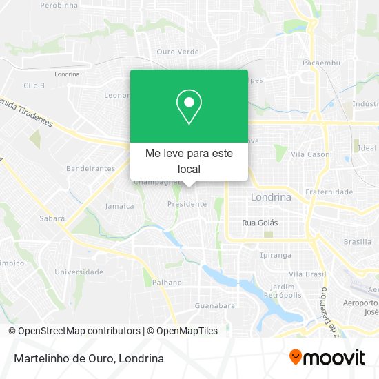Martelinho de Ouro mapa