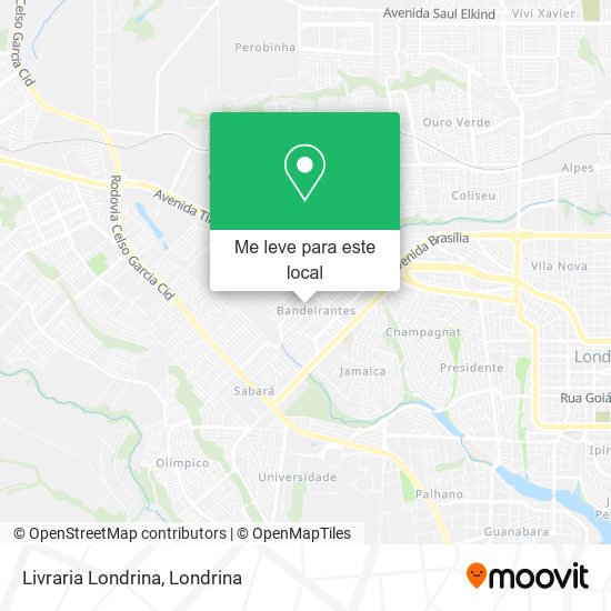 Livraria Londrina mapa