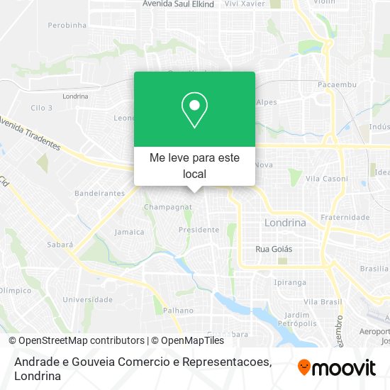 Andrade e Gouveia Comercio e Representacoes mapa