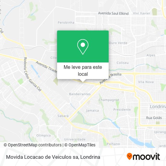 Movida Locacao de Veiculos sa mapa