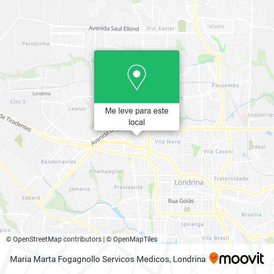 Maria Marta Fogagnollo Servicos Medicos mapa