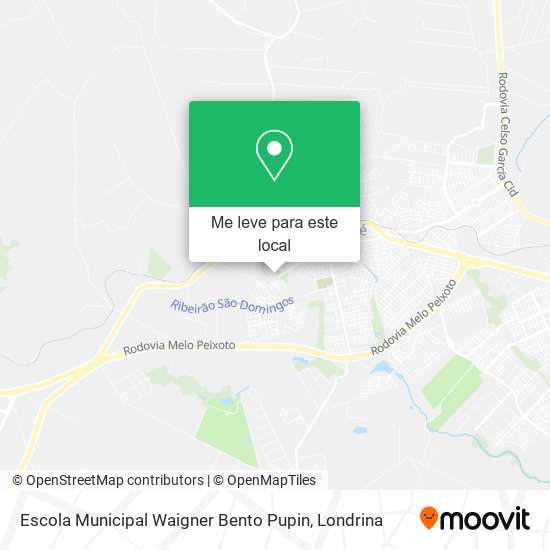 Escola Municipal Waigner Bento Pupin mapa