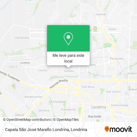 Capela São José Marello Londrina mapa