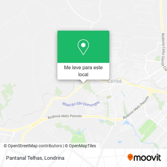 Pantanal Telhas mapa