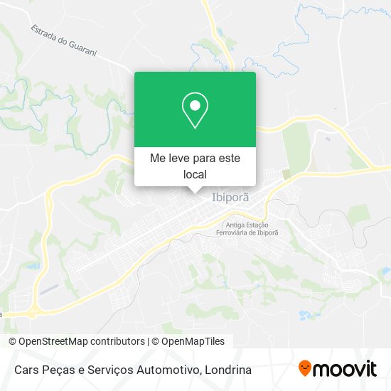 Cars Peças e Serviços Automotivo mapa