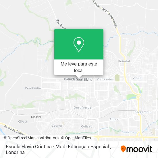 Escola Flavia Cristina - Mod. Educação Especial. mapa