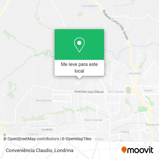 Conveniência Claudio mapa