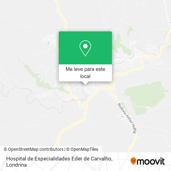 Hospital de Especialidades Eder de Carvalho mapa