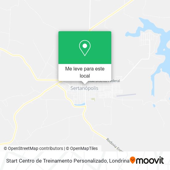 Start Centro de Treinamento Personalizado mapa
