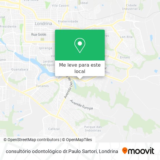 consultório odontológico dr.Paulo Sartori mapa