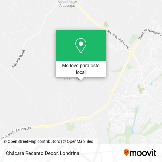 Chácara Recanto Decor mapa
