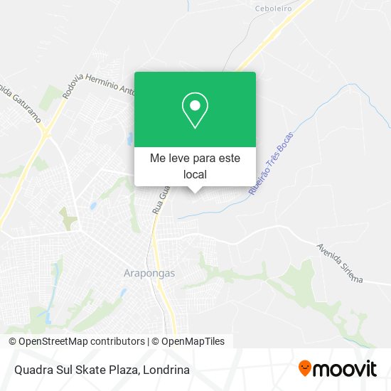 Quadra Sul Skate Plaza mapa