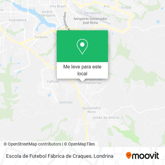 Escola de Futebol Fábrica de Craques mapa
